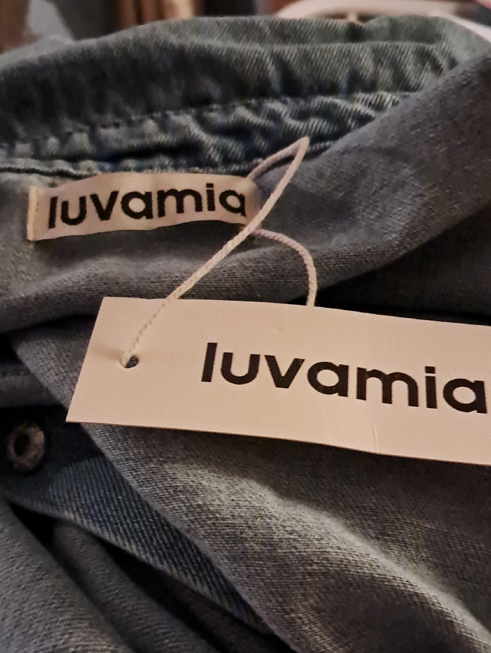 luvamia Jean Jackets for Women 2026 Fall Fashion Long Sleeves NWT Size S - Picture 9 of 10